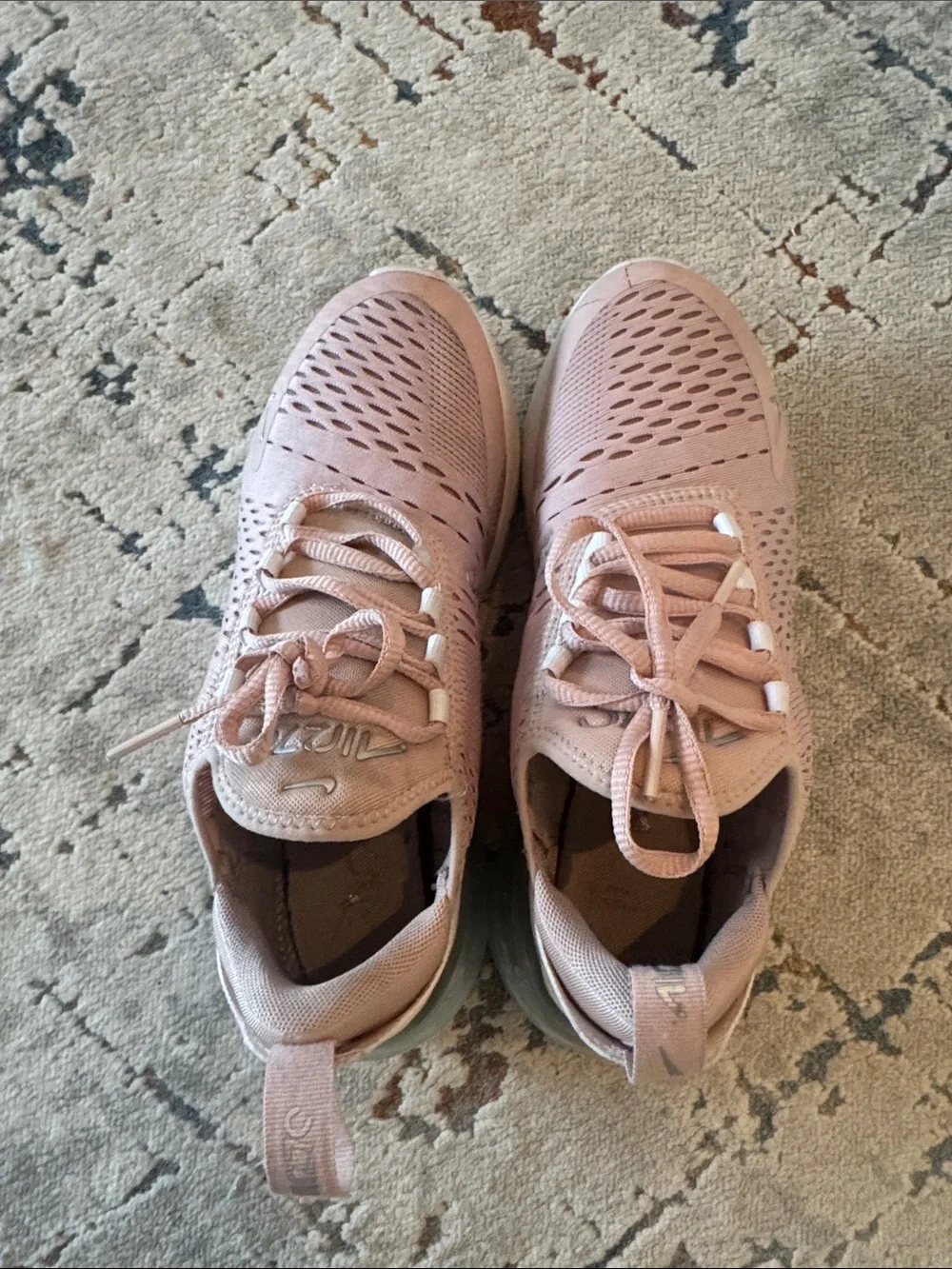 Nike Women's Pink and White Air Max 270 Sneakers